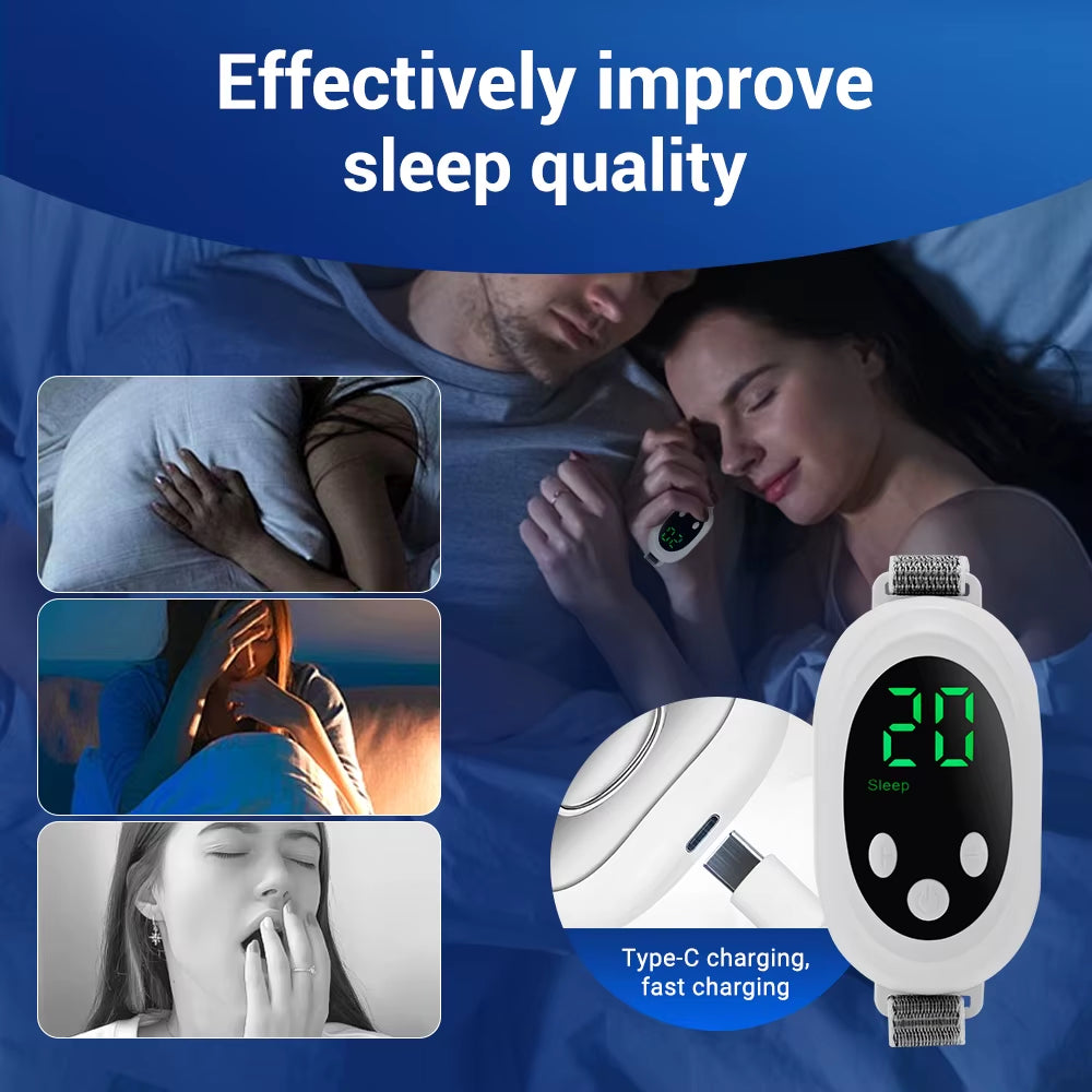 Two Modes, 20 Levels of Intensity, Intelligent Sleep Device, Anxiety Relief, Neurological Sleep, Insomnia, and Soothing Device,